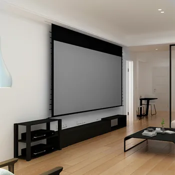 1,5-3,0-дюймовый серебристо-серый 3D-кинотеатр формата 4K Ultra HD Ready для встроенных электрических проекционных экранов, установленных на потолке