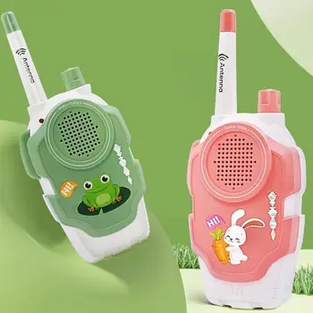 1 комплект из 2 портативных раций Детская мини-игрушка walkie talkie ручной приемопередатчик с дистанционным управлением двухсторонняя портативная рация детский подарок