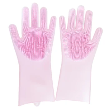 1 Пара силиконовых перчаток, Волшебные универсальные перчатки для чистки, Многофункциональные резиновые перчатки для чистки Кухни, бытовые инструменты