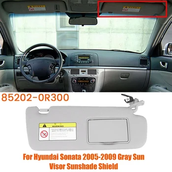 1 шт. Правый автомобильный внутренний солнцезащитный козырек Солнцезащитный козырек Зеркальный пластик для Hyundai Sonata NF NFC 2005-2009 Серый солнцезащитный козырек