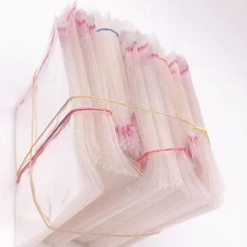 100шт 6x8 см Закрывающийся полиэтиленовый пакет Прозрачные пластиковые пакеты с самоклеящимся уплотнением Сумка для изготовления ювелирных изделий