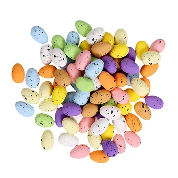 100шт Пасхальных яиц Happy Easter DIY Красочные Пенопластовые Яйца Набор Декораторов для домашней вечеринки, Товары для детей, Праздничные подарки
