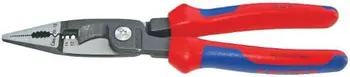13 82 8, 6 в 1 Электромонтажные плоскогубцы с удобной ручкой, красные и синие