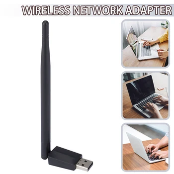 150 Мбит/с Беспроводная Сетевая карта Mini USB WiFi Адаптер LAN Wi-Fi Приемник Dongle Антенна IEE802.11b/g/n Для ПК Windows LINUX MAC