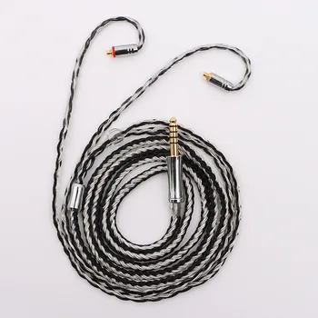 16 Жил HiFi Модернизированный кабель с Серебряным покрытием OCC Сменный провод 3.5/2.5/4.4 мм MMCX/QDC/0,78 мм 2Pin/TFZ SE535 SE846 Moondrop KXXS