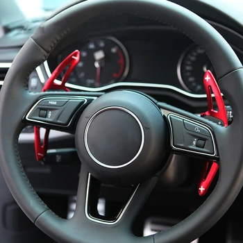 2 шт. Автомобильные Лопасти переключения рулевого колеса для Audi New TT (2015-) TTS (2016-) Q7 (2016-) A4 B9 A5 Sportback Автомобильные аксессуары