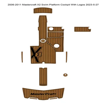 2006-2011 Mastercraft X2 Платформа для плавания, Кокпит, коврик для лодки, EVA Пенопласт, Тиковый коврик для пола