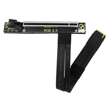 32G/bps PCI-e 16x До M2 M.2 для NVMe Key-M 2230 2242 2260 2280 Riser Card Gen3.0 Кабель PCIe x16 Удлинитель с кабелем питания Sata