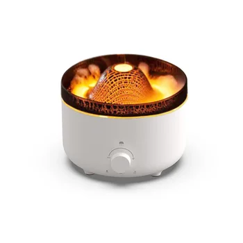 360 Мл Диффузор ароматического масла с вулканическим пламенем, USB Увлажнитель воздуха, Ультразвуковой Портативный Распылитель дыма в виде Медузы, Кольцевой распылитель огня для спальни, автомобиля