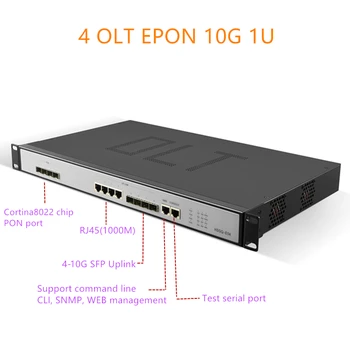 4 Порта EPON OLT E04 1U EPON OLT 4 порта для тройного воспроизведения 1.25G/10G восходящей линии связи 10G olt epon 4 порта pon 1.25G SFP PX20 + PX20++ PX20+++