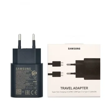 50 ШТ 25 Вт Супер Быстрая Зарядка Дорожное Зарядное Устройство EP-TA800PD Адаптер с кабелем PD type-C Для Samsung Galaxy S20 Note10 Plus