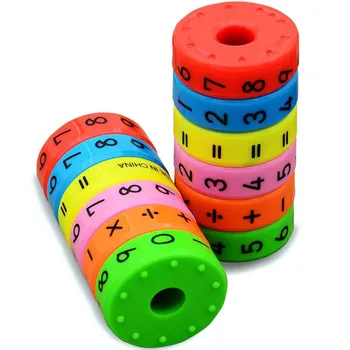 6 шт. Магнитных игрушек Монтессори для раннего обучения, развивающие игрушки для детей, Математические Бизнес-цифры, пазлы для сборки своими руками