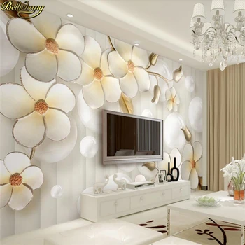 beibehang обои для рабочего стола домашний декор Пользовательские обои фреска мода простой 3D стерео шар цветок ТВ фон настенный papel de parede