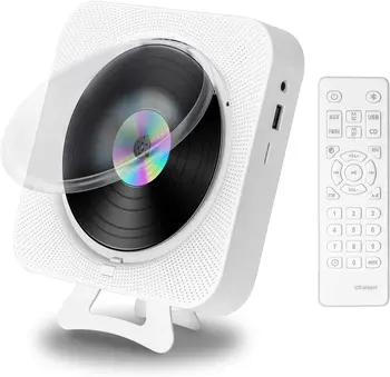 Bluetooth CD-плеер с FM-радио Boombox Player с защитой от пыли и светодиодным экраном 3,5 мм Разъем AUX с дистанционным управлением Home