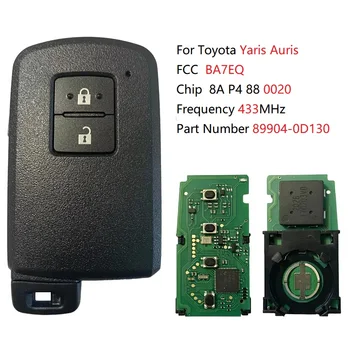 CN007158 BA7EQ 2 Кнопки Toyota Yaris Auris Smart Key P1 88 0020 Печатная плата DST-AES 8A Чип 433 МГц Номер детали 89904-0D130 без ключа Go