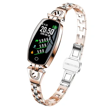 H8 Смарт-Часы Спортивные Пульсометр IP67Waterproof Фитнес-Браслет Для Девочек И Женщин Спортивные Часы Smartwatch металлические для Android ios