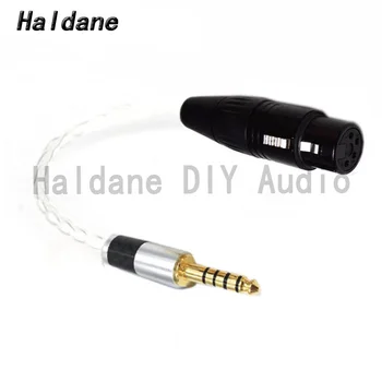 Haldane HIFI DIY 4,4 мм Сбалансированный штекер к 4pin XLR Сбалансированный Женский Монокристаллический Посеребренный Соединительный кабель Аудиоадаптера