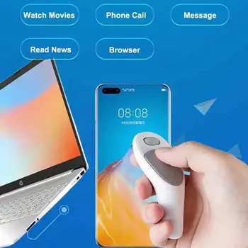 IOS/Android/HarmonyOS Мобильная Мышь с большим пальцем Lazy People Long Ultra Life Control Phablet Remote Mobile Video Brush Mini Blueto O1F6