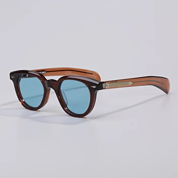 JMM BALZAC Высококачественные новые круглые ацетатные дизайнерские солнцезащитные очки для мужчин UV400, уличные женские модные солнцезащитные очки ручной работы