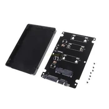 Mini PCI-E mSATA SSD-накопитель для 2,5-дюймового корпуса жесткого диска Конвертер-Адаптер Черный Жесткий диск толщиной 7 мм Bla 63HD