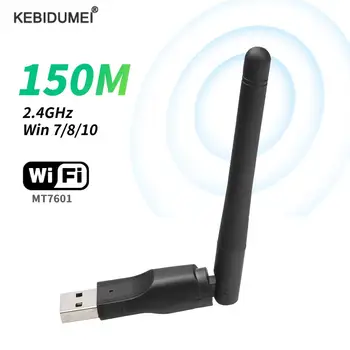 MT7601 Mini USB WiFi Адаптер 150 Мбит/с Беспроводная Сетевая карта Сетевая карта Wi-Fi Приемник Ключ 802.11 b/g/n для ПК Windows