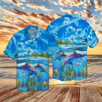 PLstar Cosmos 2022, Жаркие Летние Рубашки с коротким рукавом, Гавайская рубашка с 3D Принтом 