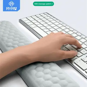 RYRA Коврик для мыши и клавиатуры, подставка для запястья, нескользящая Мягкая подставка для компьютера, геймера, ноутбука, защита для запястья, дышащий коврик для мыши