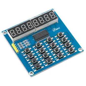 TM1638 Светодиодный дисплей, 8-Битный Цифровой Ламповый модуль, 3 Провода, 16 Клавиш, 8 Бит, сканирование клавиатуры И ключ, светодиодный Дисплейный Модуль Для Arduino DIY Kit