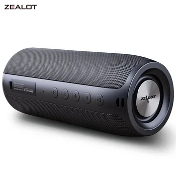 ZEALOT S51 Портативный Bluetooth динамик, бас, беспроводной сабвуфер, водонепроницаемая звуковая коробка, поддержка TF, TWS, USB флэш-накопитель