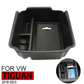 Автомобильный Подлокотник Ящик для хранения Лоток для Volkswagen VW Tiguan 2018-2022 2023 И VW Taos 2022 2023 Аксессуары