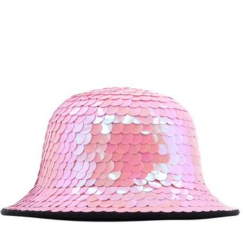 Блестящая зеркальная дискотечная шляпа-ведро, потрясающие шляпы с диско-шарами для ди-джея, блестящая шляпа-ведро с пайетками для клубной сцены, вечеринки в баре, танцев