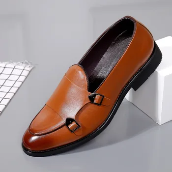 Деловая официальная мужская кожаная обувь 2023, Весенняя новинка, обувь Lefse, Корейская версия кожаных туфель большого размера CB117