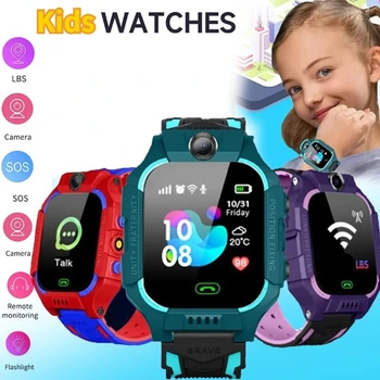 детские умные часы для телефонных звонков, детские часы для мальчиков, голосовой чат для девочек, Sos, двойная камера Lemfo, детский подарок ios Android