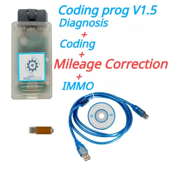 Для BMW E/F СКАНЕР EF Ключевой программатор кодирования prog V1.5 Диагностика + Кодирование + Коррекция пробега + IMMO 2013 версия A +++