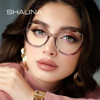 Женские очки SHAUNA в ретро-стиле с полуободкой 