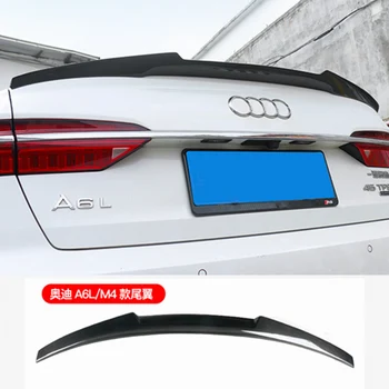 Задний спойлер багажника из углеродного волокна для Audi A6 C8 2019 2020, 3 стиля, выступ багажника заднего вида, выступ крыла, выступ спойлера