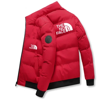 Зимняя мужская куртка, защищающая от холода, без ЛИЦА, повседневное пуховое пальто на молнии со стоячим воротником, 2023, мужское теплое пальто, модная куртка для улицы