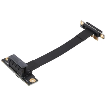 Кабель PCIE X1 Riser Cable Двойной Прямоугольный Удлинитель PCIe 3.0 X1-X1 8 Гбит/с PCI 1X Riser Card - 10 см