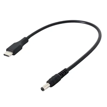 Кабель-удлинитель CY 20cm USB 3.1 Type C USB-C к DC 5.5 2.5 мм для зарядки Нового Ноутбука Apple