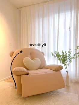 Кожаный диван с электроприводом для гостиной, первый слой из воловьей кожи, ленивое кресло для отдыха
