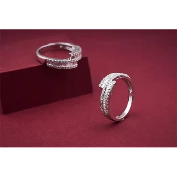 Кольцо с бриллиантом из настоящего 18-каратного золота для женщин, обручальные кольца 0,5 Карата, Милые романтические ювелирные изделия для помолвки