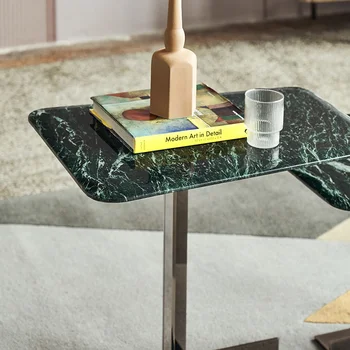 Комбинированный столик для чайного шкафа Lyas Итальянский минималистичный передвижной мраморный столик DJ