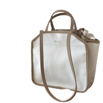 Корейская сумка ins для мамы, бежевая сумка для мамы, холщовая легкая сумка, сумка для бенто, сумка для подгузников на одно плечо