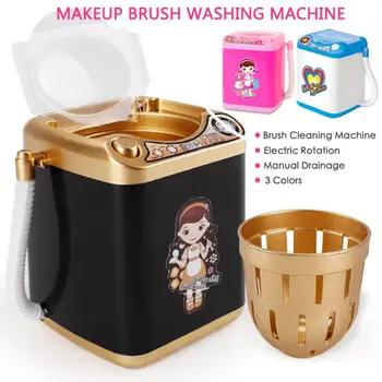 Мини-щетка для мытья Стиральной машины, игрушка для девочек, Розовое средство для мытья кистей для макияжа, устройство для имитации автоматической чистки, наборы инструментов