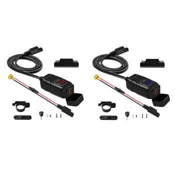 Мотоциклетное USB-зарядное устройство Type C PD и.0 для быстрой зарядки SAE к USB-адаптеру