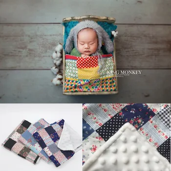 Мягкий И Удобный Коврик для новорожденных и Одеяло С Цветочным Рисунком Для Фотосессии Новорожденных