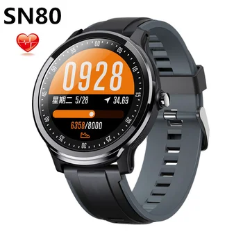 Новейшие Смарт-часы SN80, модные спортивные часы, фитнес-трекер, IP68, водонепроницаемый смарт-браслет, пульсометр для Android IOS