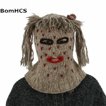 Новинка BomHCS, крутые шапки ручной вязки, Забавная индивидуальность, Теплая шапка-бини, подарок на Хэллоуин