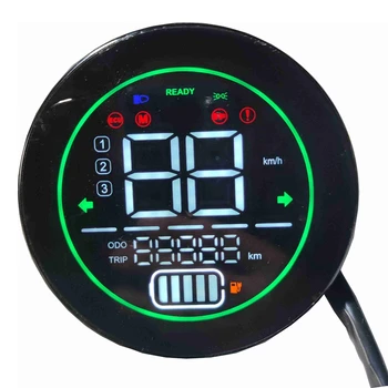 НОВИНКА-Спидометр для электрического велосипеда, Индикатор приборной панели Скутера, 48 В, 60 В, 72 В, Свинцово-кислотный аккумулятор, светодиодный дисплей прибора