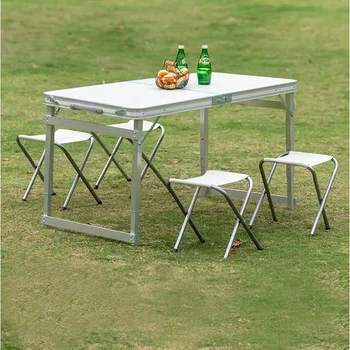 Новый уличный стол для кемпинга, стол для пикника, алюминиевый сплав, водонепроницаемое ультралегкое прочное Портативное складное сиденье для стола